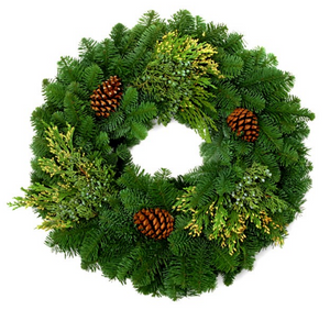 12" Mixed Candle Ring Wreath