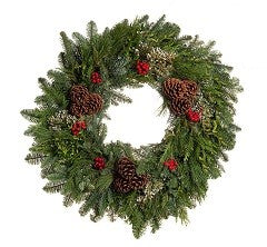 26" Evergreen Bounty Wreath